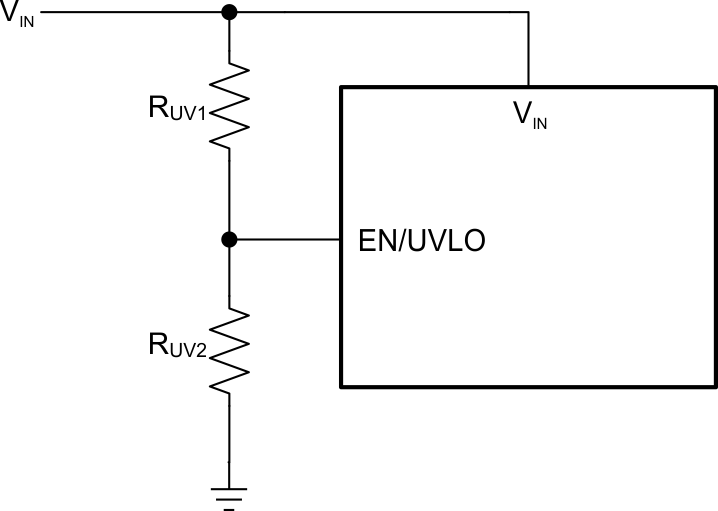 LM5168E 輸入 UVLO 連接