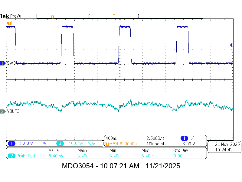 TPSM8F7420 TPSM8F7620 VOUT3 穩(wěn)態(tài)紋波 TPSM8F7420 TPSM8F7620 VOUT3 穩(wěn)態(tài)紋波