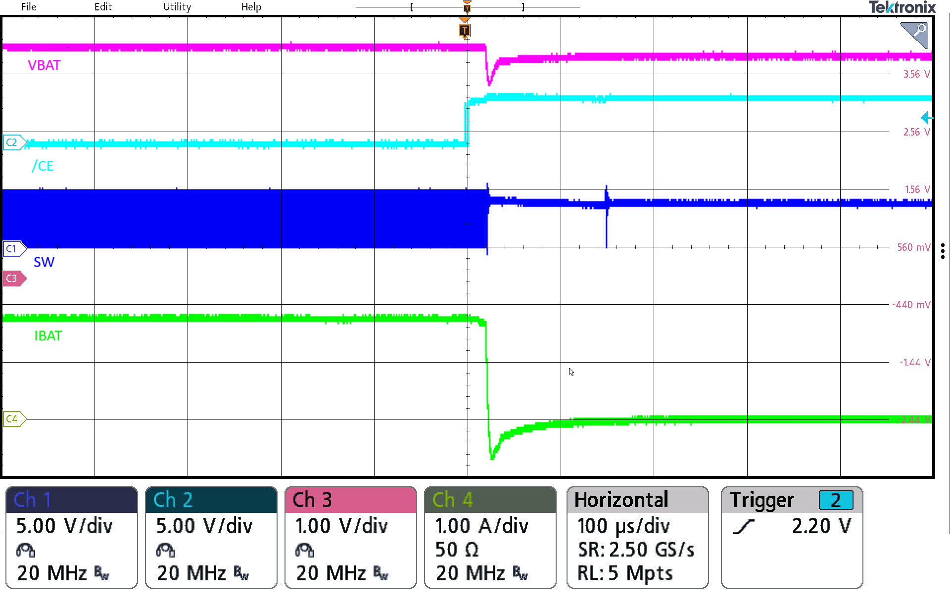 BQ25630 經由 CE 引腳禁用充電