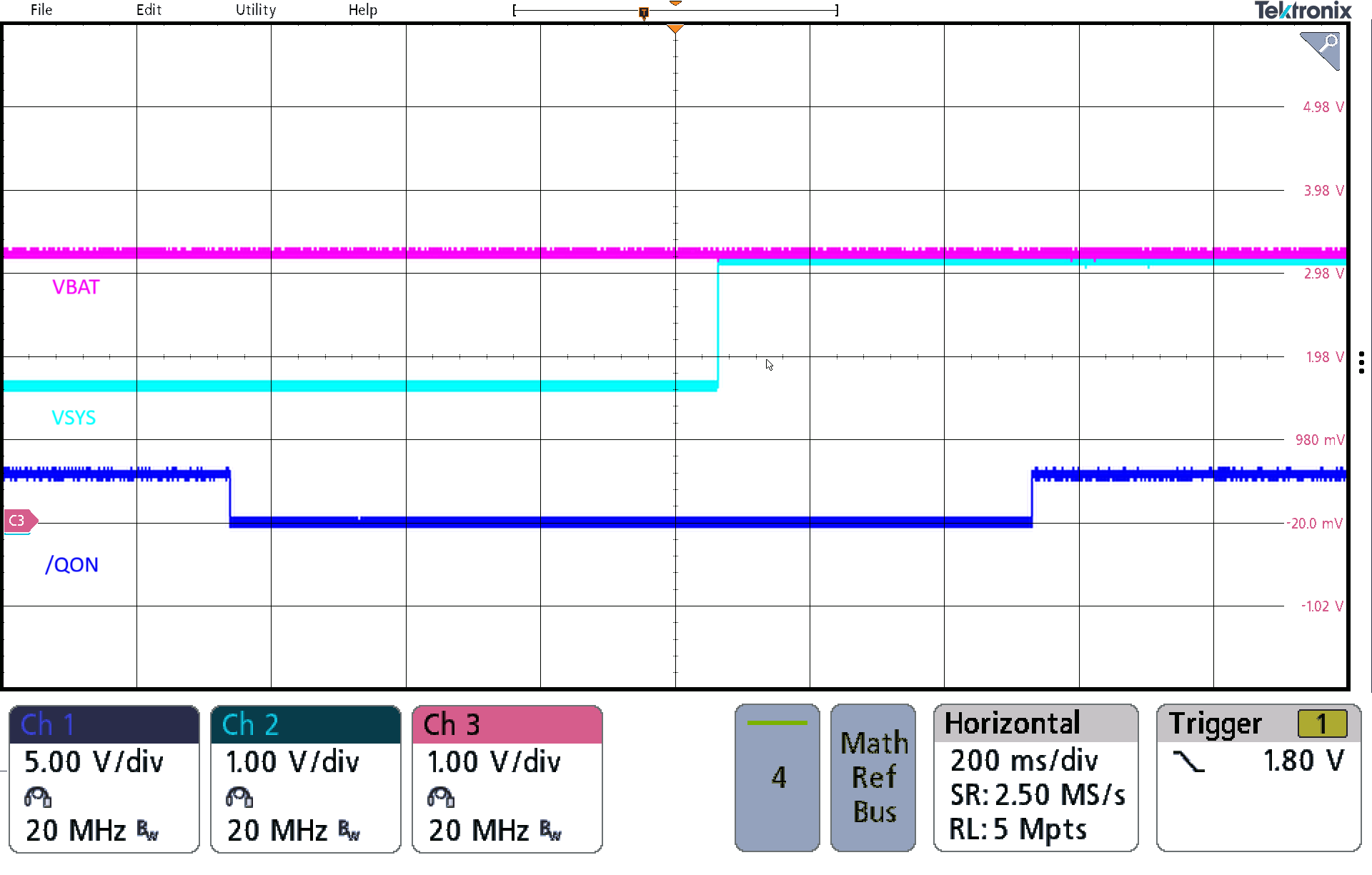 BQ25630 通過 QON 從運輸模式喚醒