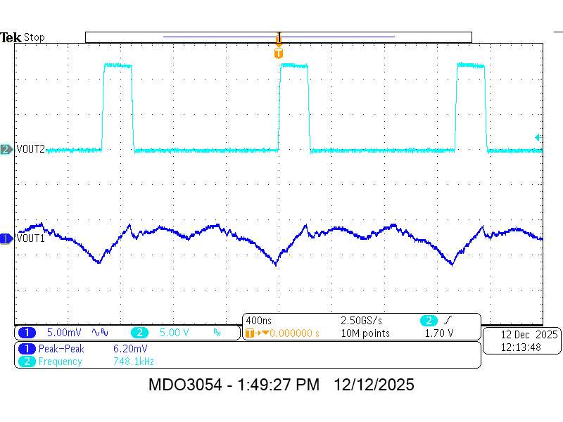 TPSM8D7420 TPSM8D7620 VOUT1 穩(wěn)態(tài)紋波