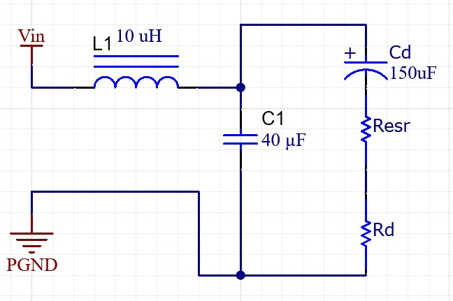  具有阻尼作用的簡化輸入濾波器可防止在首次施加電池電源時出現(xiàn)過高的電壓振鈴，同時還可防止可能導致轉換器不穩(wěn)定的諧振。