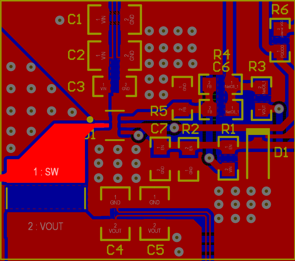  圖5 TPS563252EVM
對于高頻換向節(jié)點的優(yōu)化