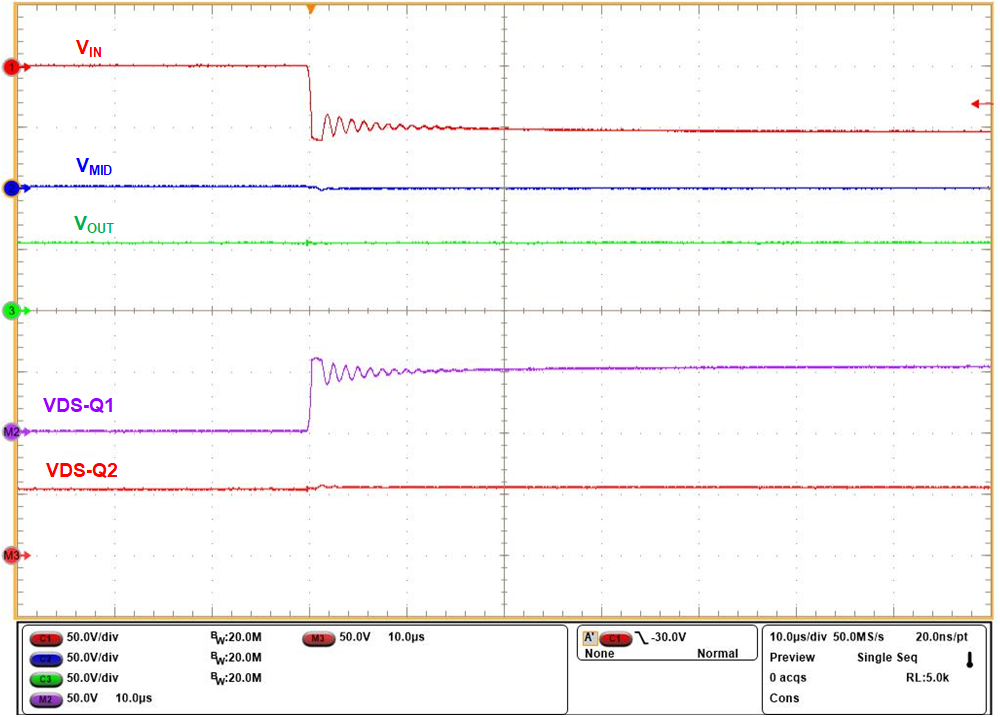  MOSFET 在輸入反極性條件下的電壓共享情況