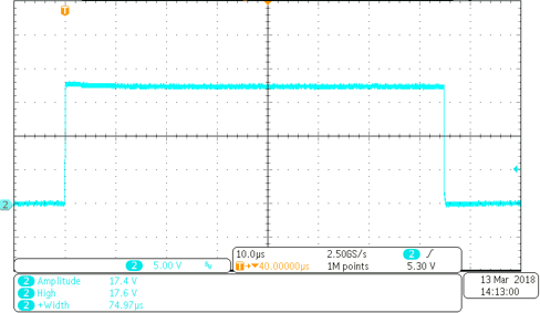 TIDA-010016 測(cè)試用例 TCM_PHYL_INTF_IQPKHM：20V L+ 條件下的高側(cè)喚醒電流，結(jié)果為 17.4V