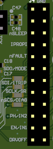 DRV8243S-Q1EVM, DRV8243H-Q1EVM, DRV8244S-Q1EVM, DRV8244H-Q1EVM, DRV8245S-Q1EVM DRV824x-Q1EVM 信號和控制接頭