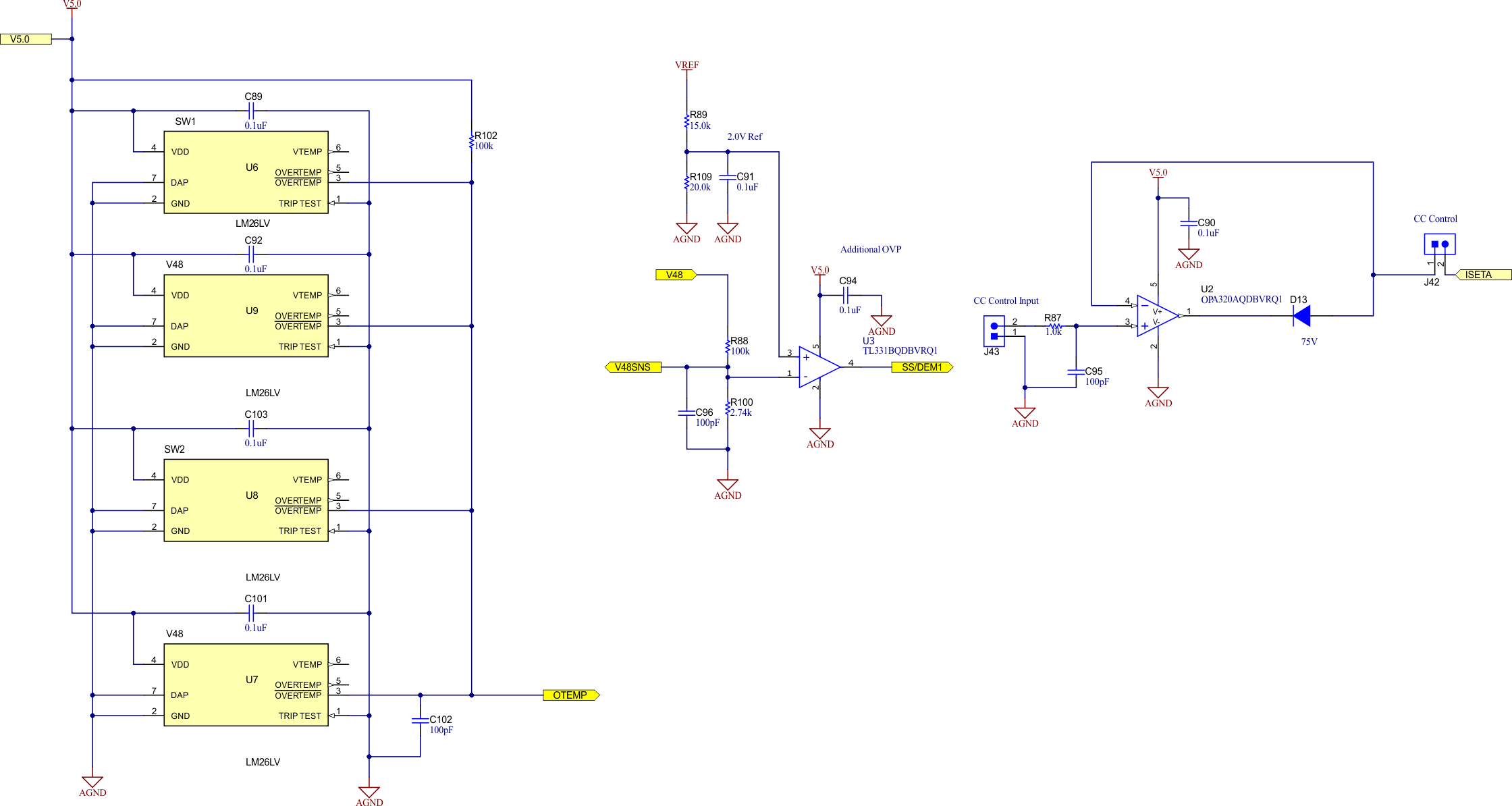 LM5171-Q1 EVM 原理圖第 5 部分：保護(hù)