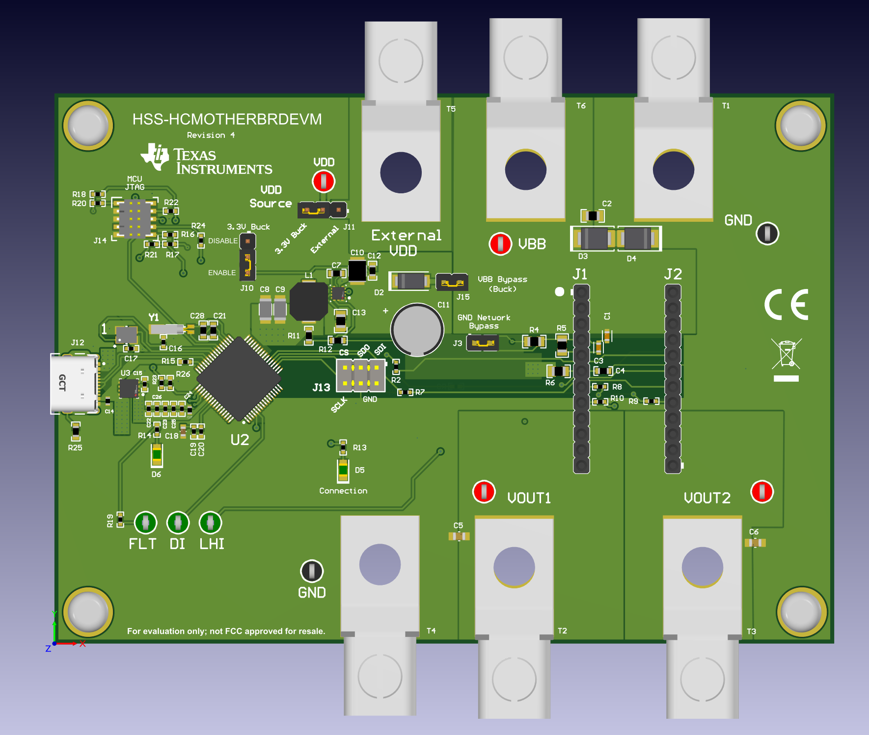 TPS2HCS10-Q1 HSS-HCMOTHERBRDEVM 3D 圖