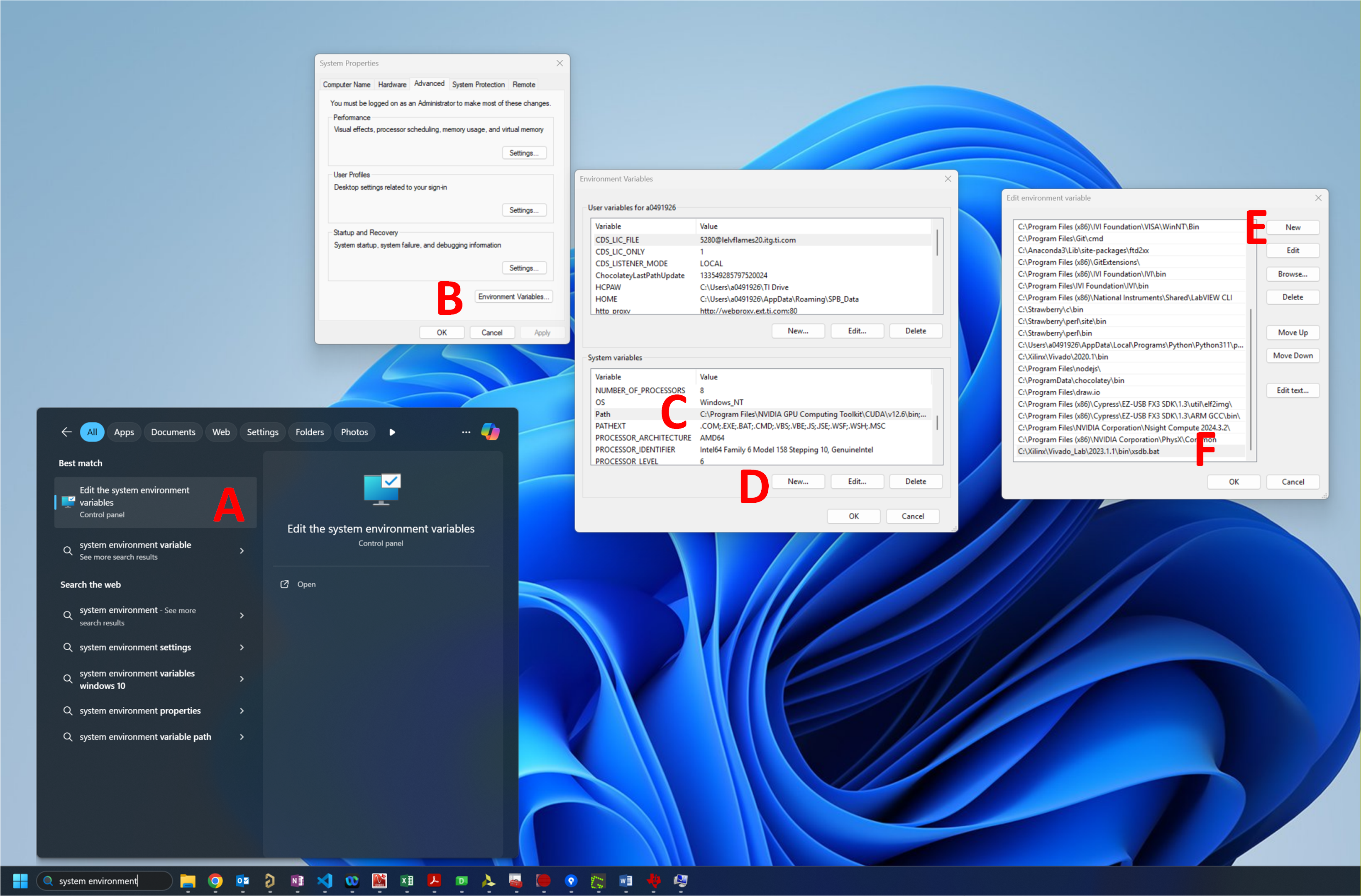ADC3910D125EVM 將 Vivado Bin 文件夾添加到系統(tǒng)路徑變量的步驟