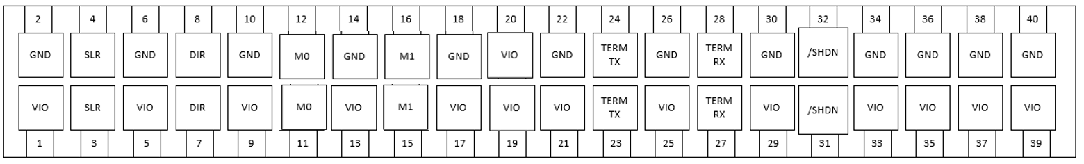THVD4411EVM J15 引腳排列