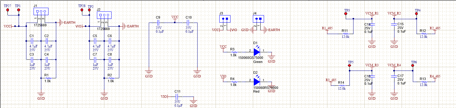 THVD4411EVM 電源原理圖 THVD4411EVM — 顯示所有元件