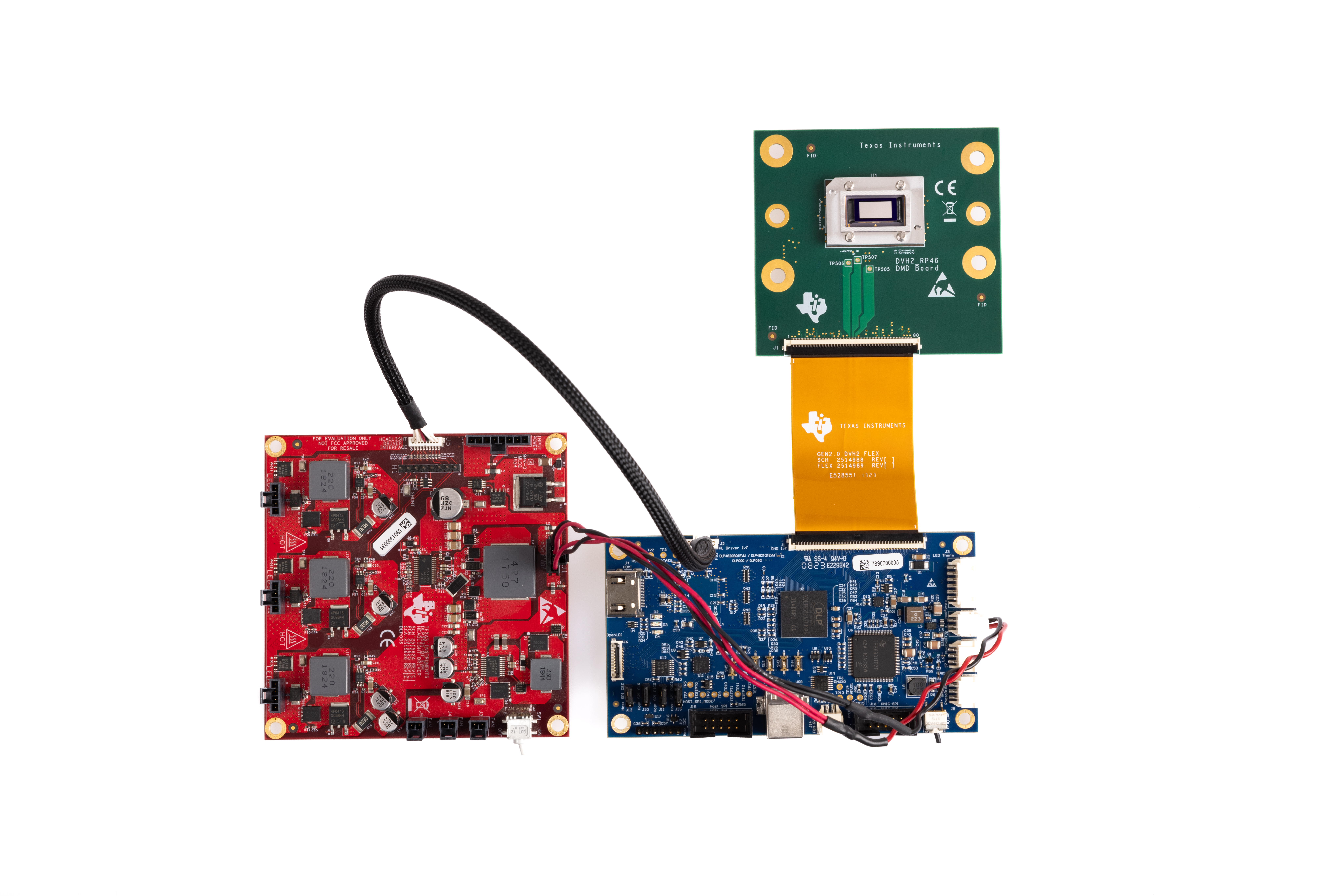 DLP4620SQ1EVM DLP4621Q1EVM DLP4621Q1EVM EVM 電纜連接