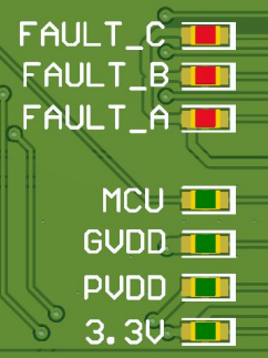 DRV8161EVM 狀態(tài)和故障 LED