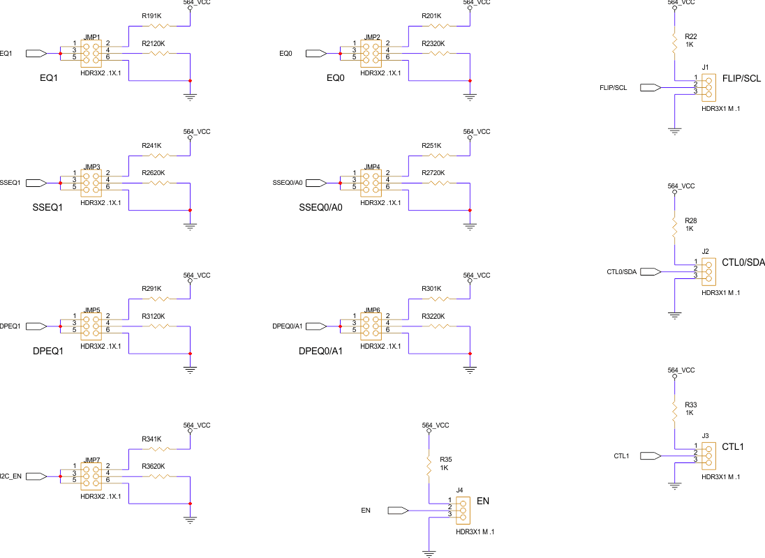 TUSB564Q1-EVM TUSB564-Q1 EVM 原理圖（第 2 頁）