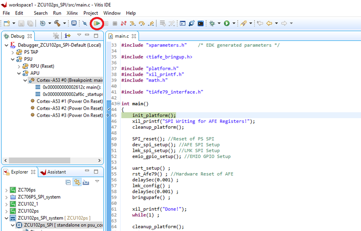 AFE7920 執(zhí)行應(yīng)用