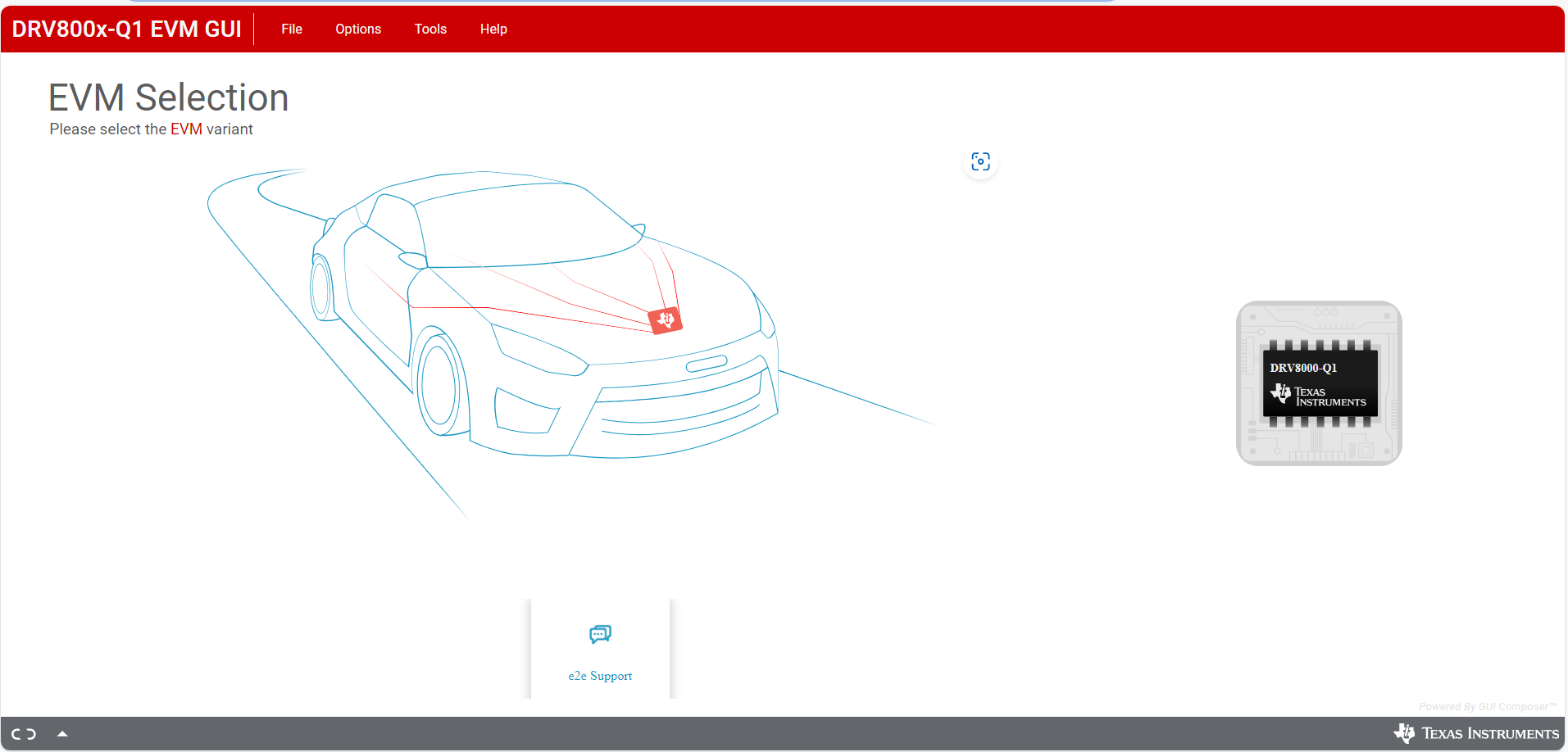 DRV8000-Q1EVM, GUI 登錄頁面