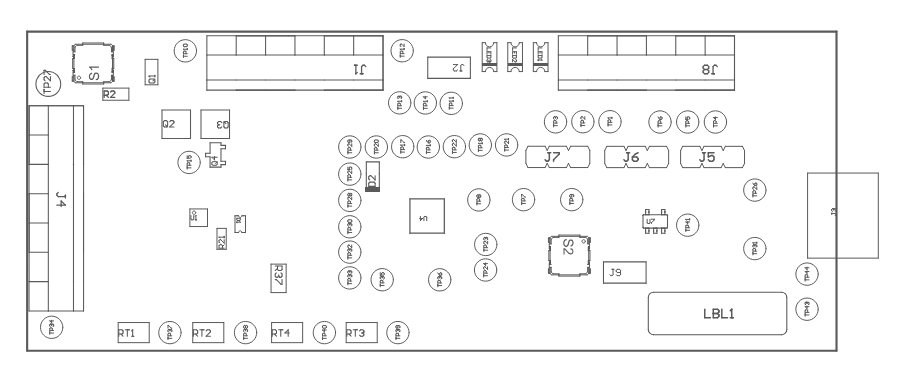 BQ41Z50EVM 頂層裝配圖