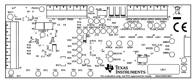 BQ41Z50EVM 頂部絲網(wǎng)印刷層