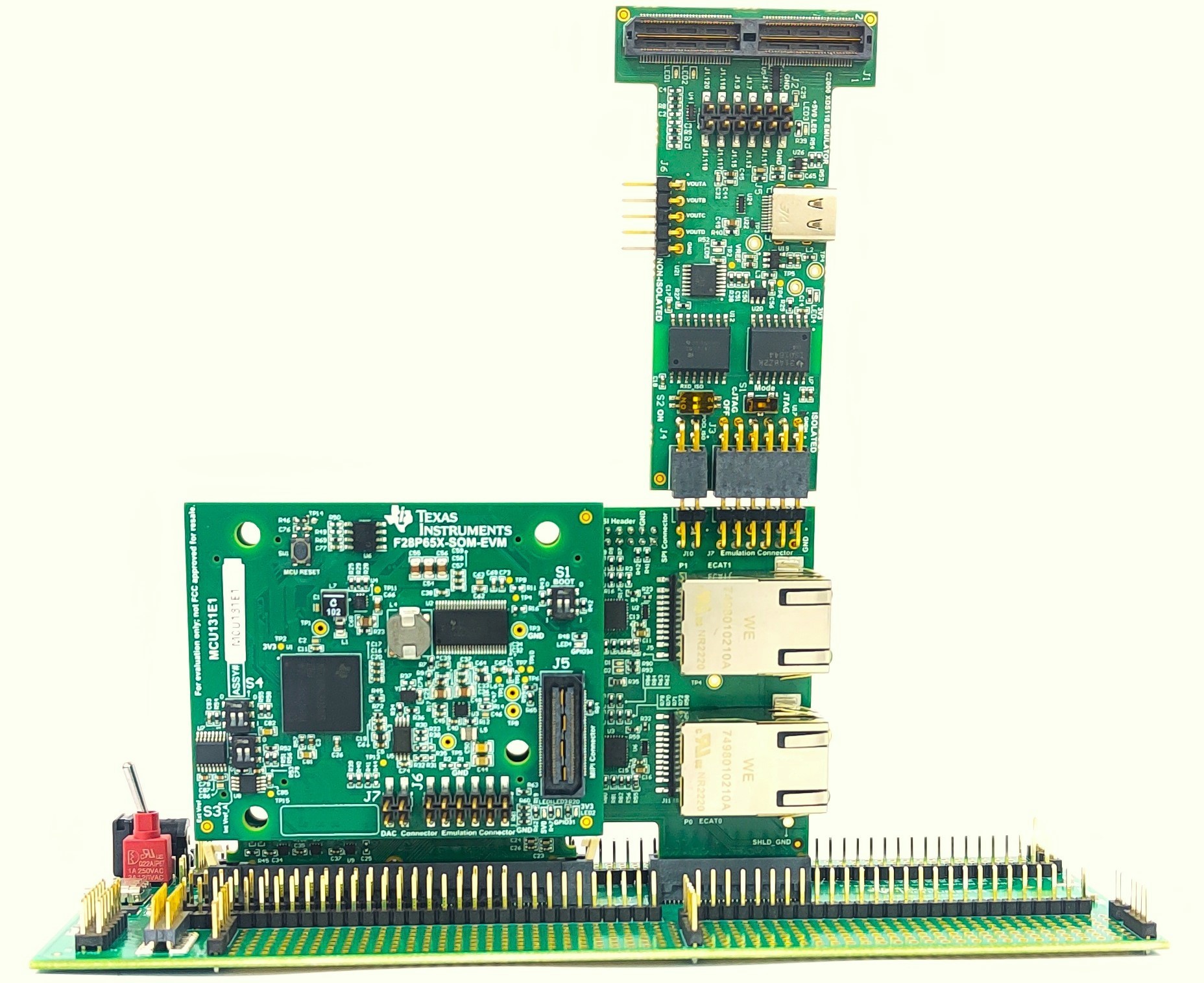 HSEC180ADAPEVM HSEC 適配器 + SOM 上的隔離式 XDS110