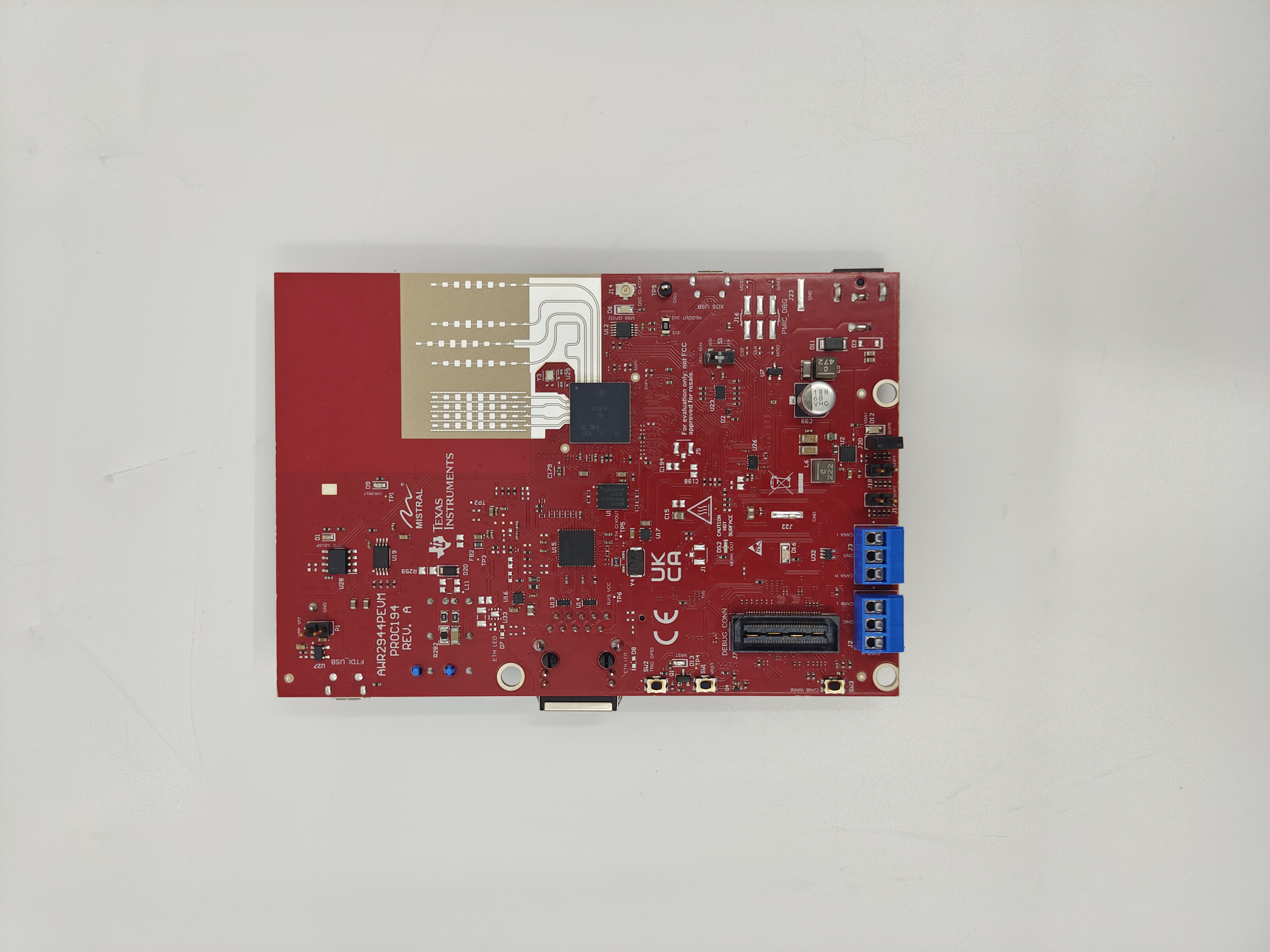 AWR2944EVM, AWR2944PEVM  AWR2944PEVM 前視圖