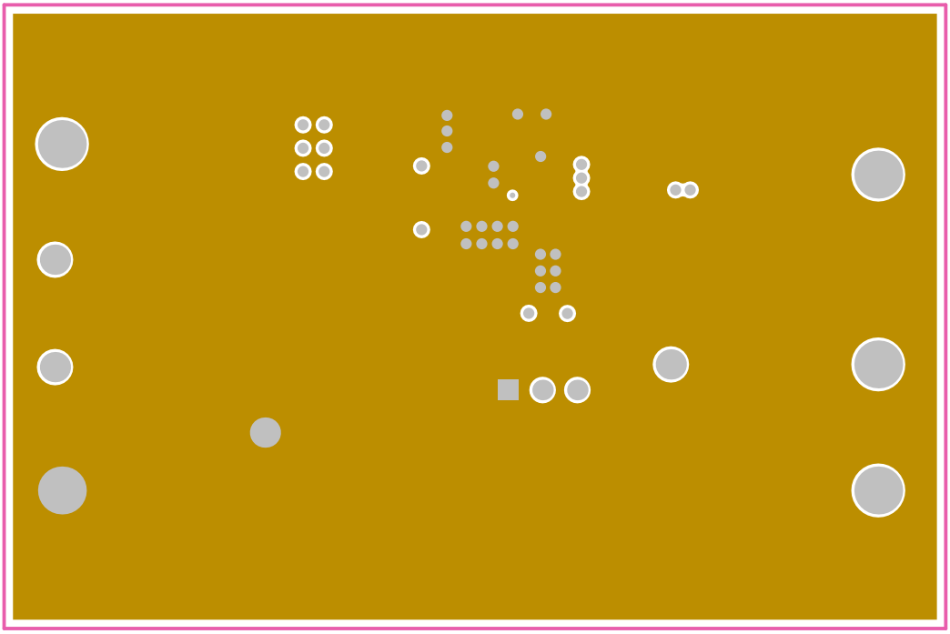 LMR51603EVM 第 2 層銅（頂視圖）