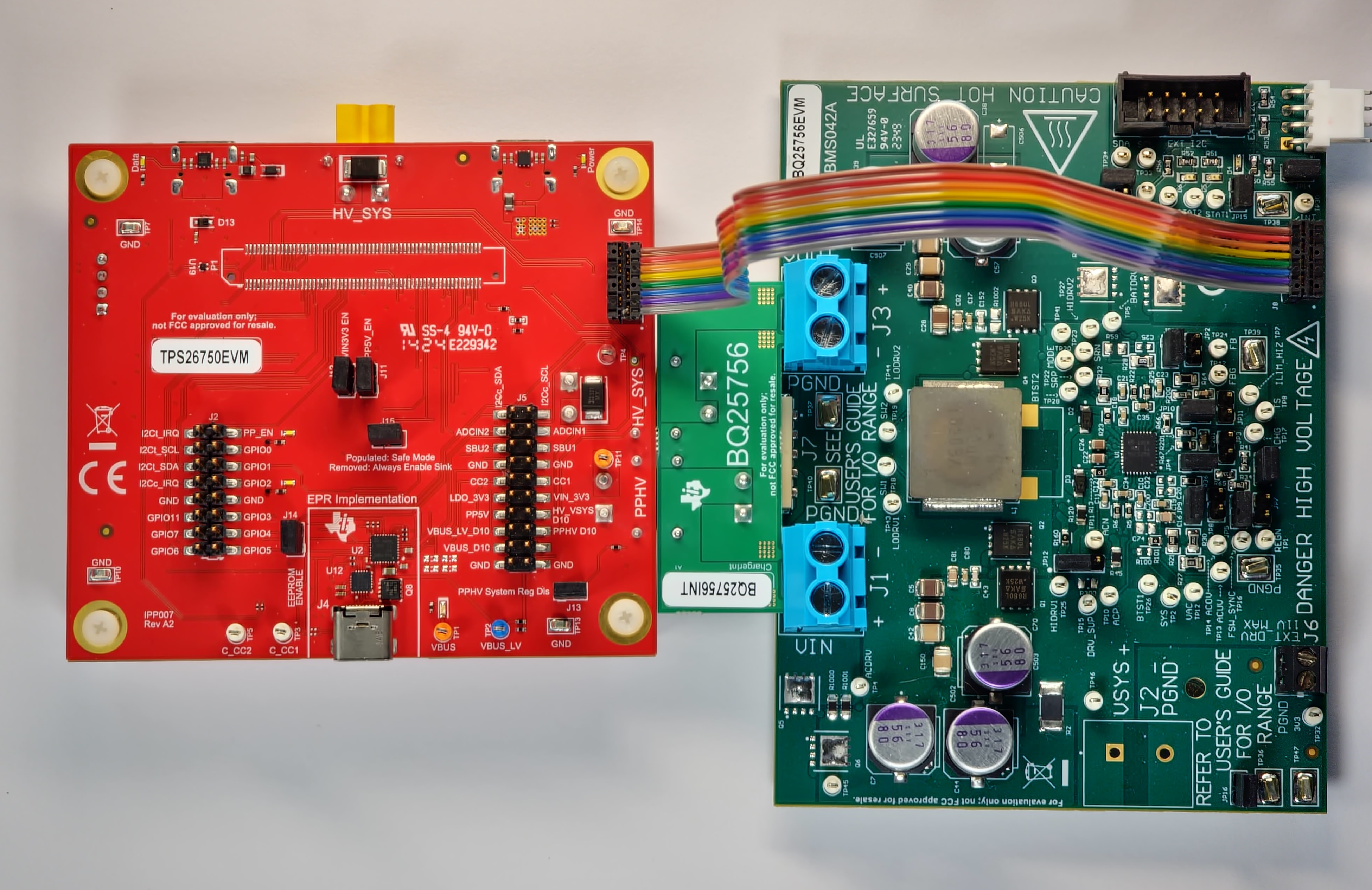 TPS26750EVM TPS26750EVM 和 BQ25756EVM 硬件設(shè)置