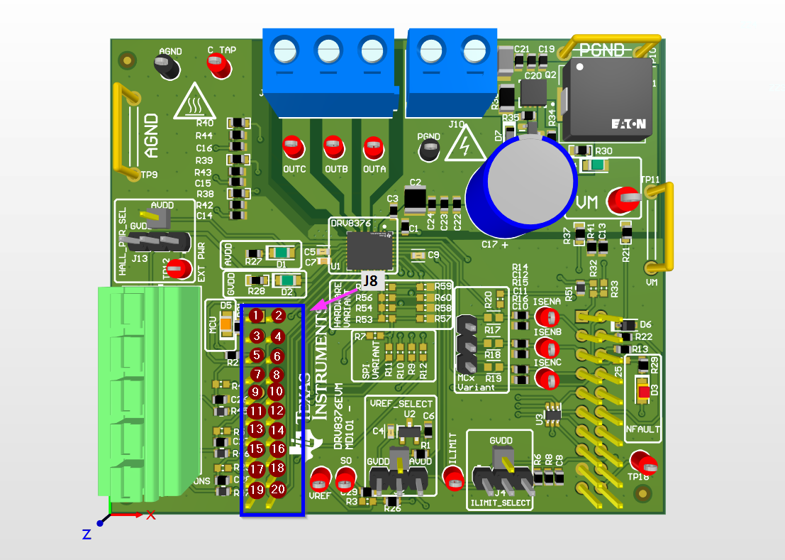 DRV8376EVM DRV8376EVM J8 接頭