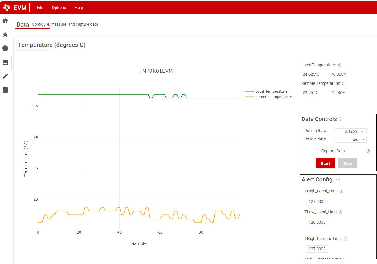 TMP9R01EVM 數(shù)據(jù)采集