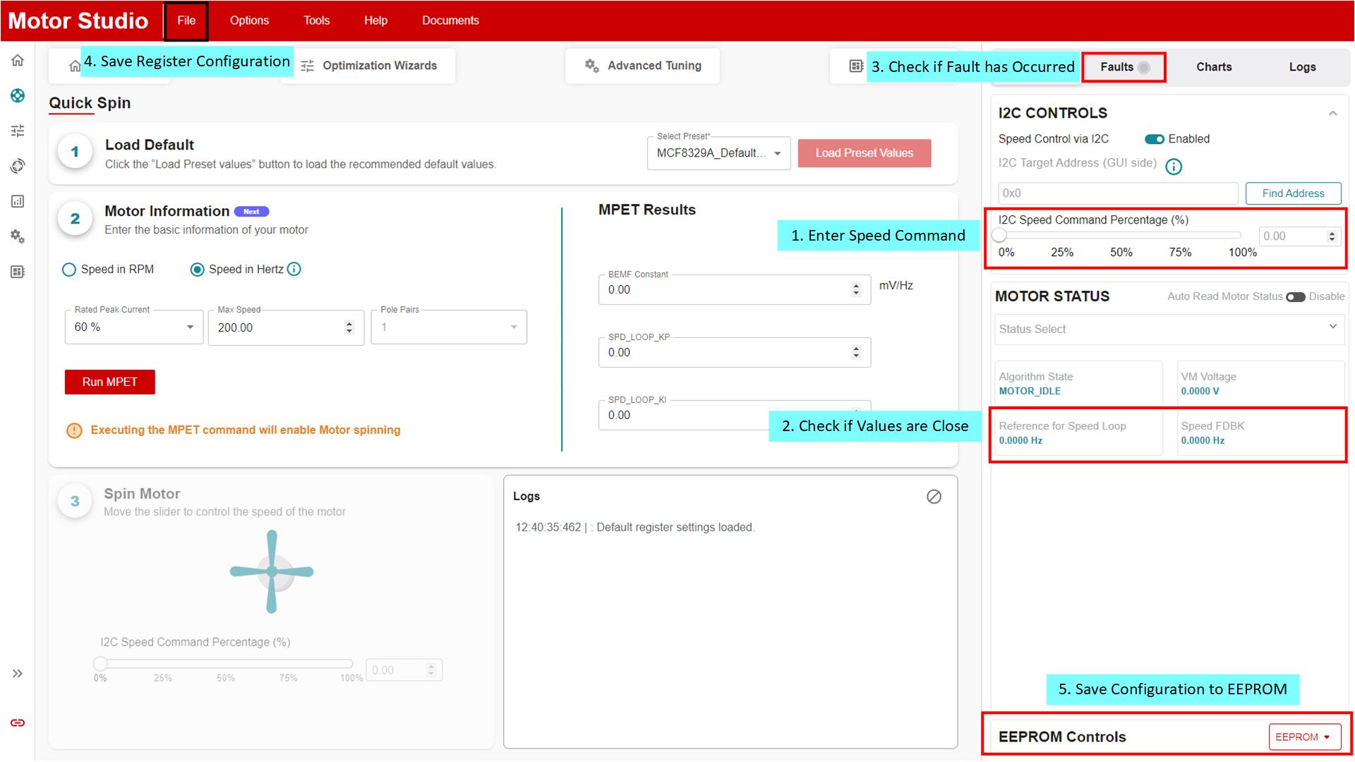  閉環(huán)旋轉(zhuǎn)測(cè)試步驟