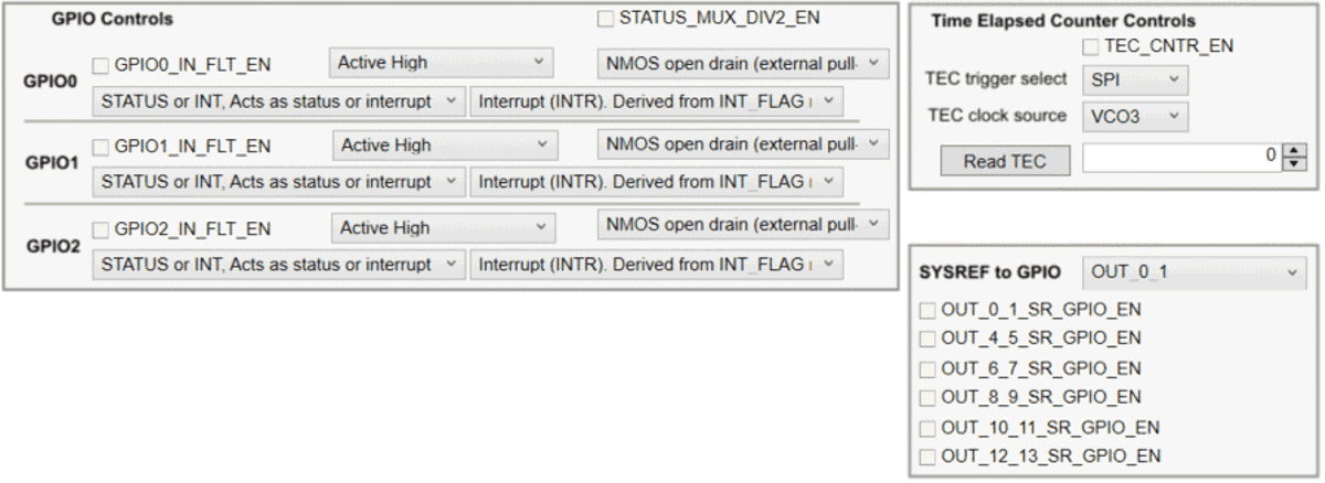 LMK5C33414AEVM GPIO 頁面