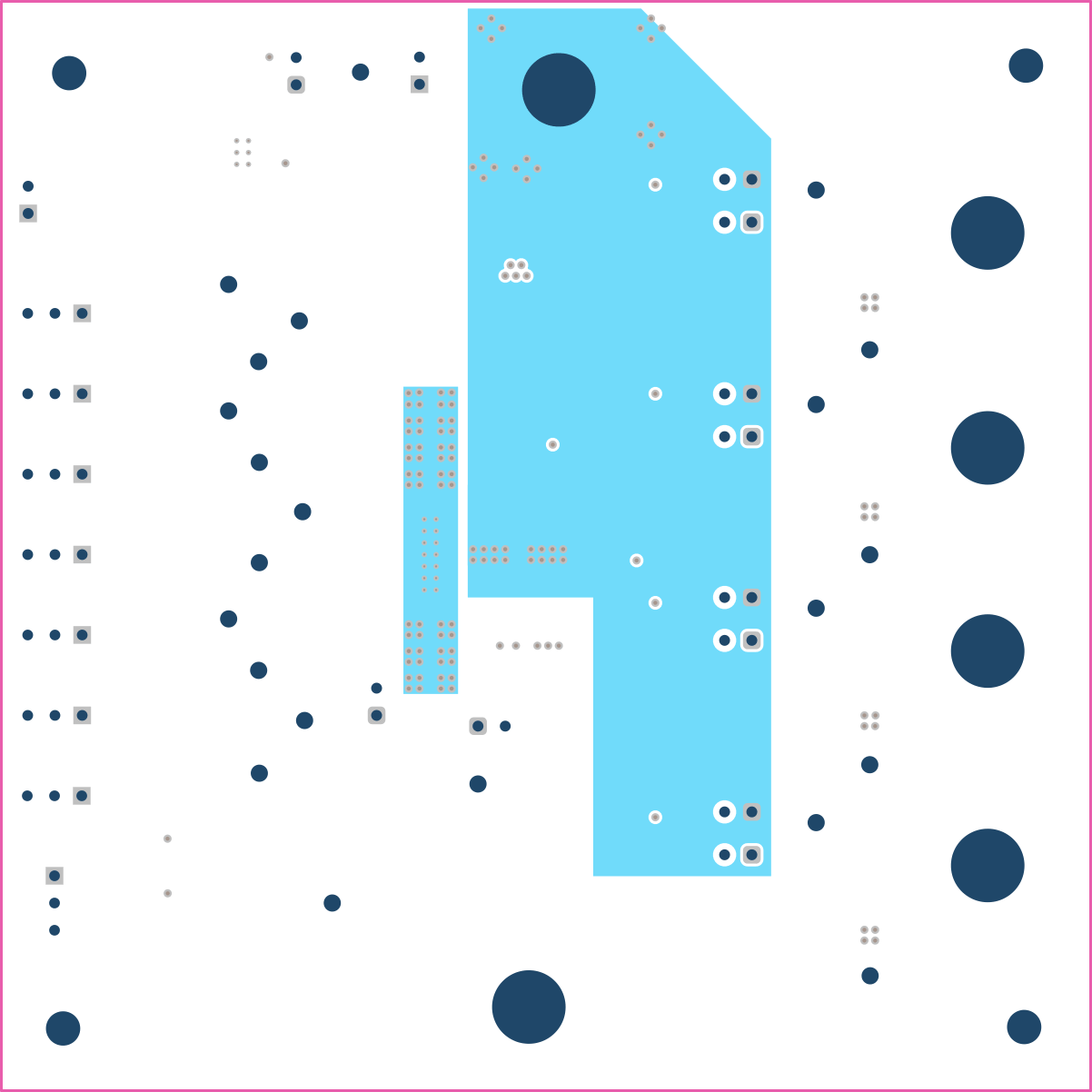 TPS4HC120EVM TPS4HC120-Q1EVM 第三層 VCC（頂視圖）