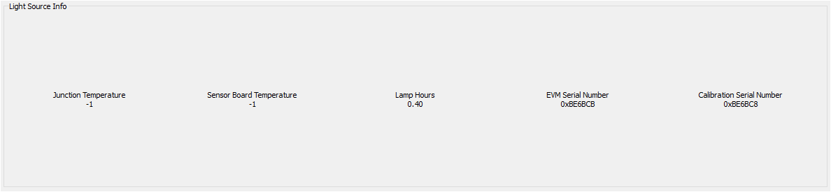 LIGHTSOURCE01EVM 光源信息面板