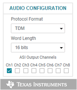 TAA3040 音頻配置
