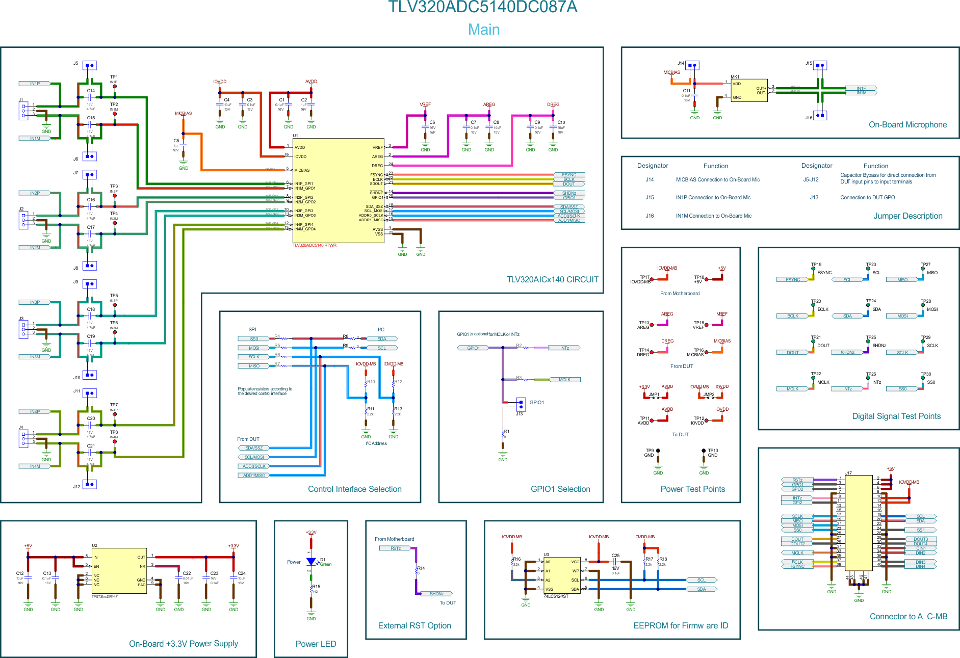 TAA3040 ADCx140EVM-PDK 原理圖