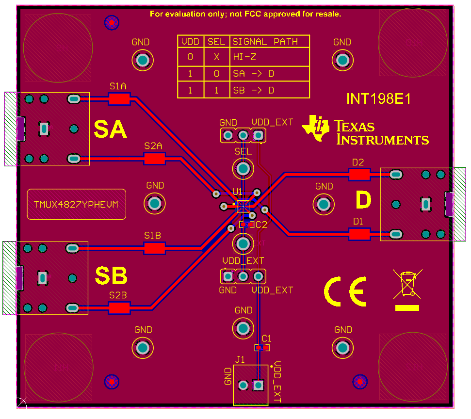 TMUX2889YBHEVM TMUX2889YBHEVM 頂層布局