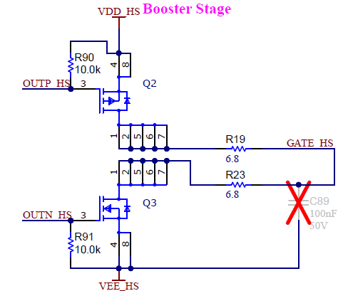 UCC2189X5YQEVM-096 輸出級(jí)柵極環(huán)路