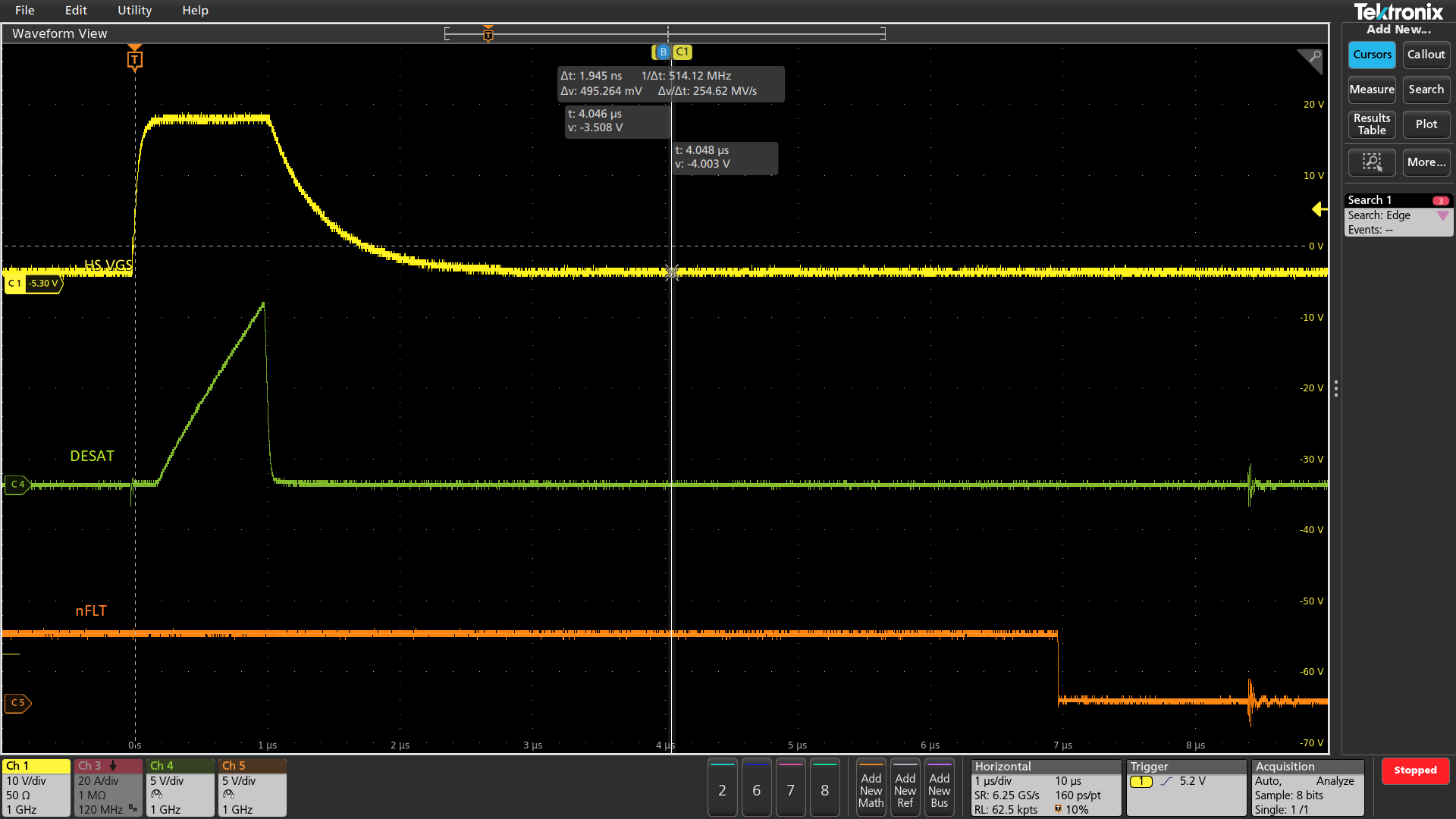 UCC2189X5YQEVM-096 DESAT 和軟關(guān)斷波形