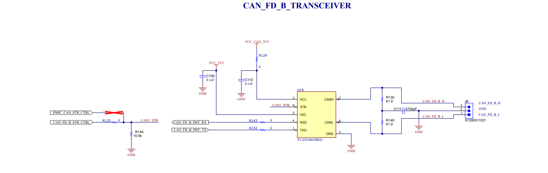 AWRL6844EVM IWRL6844EVM EVM 中使用的 CAN FD PHY