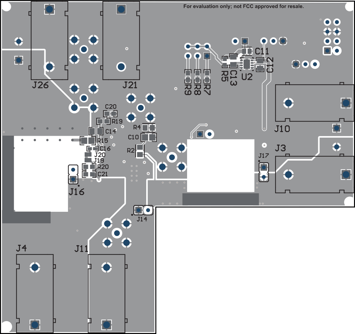 TPS7B4261EVM-151 底層裝配層和絲印層