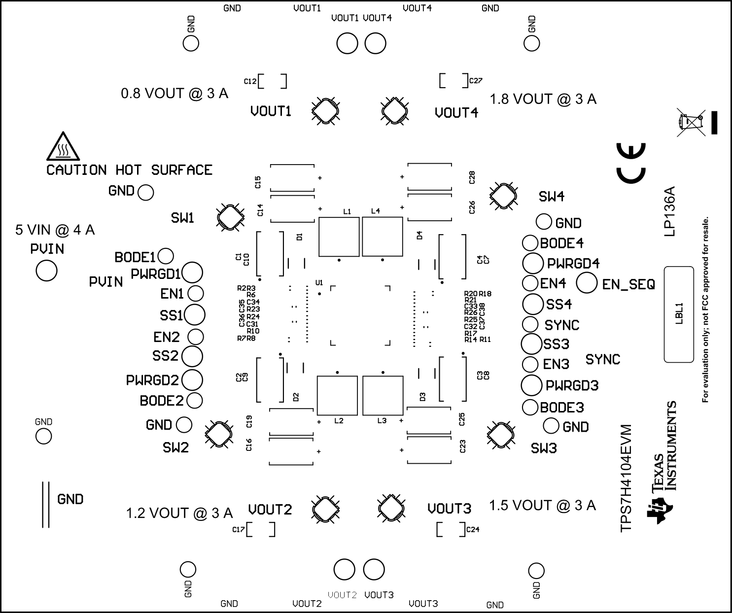 TPS7H4104EVM TPS7H4104EVM 頂部絲印