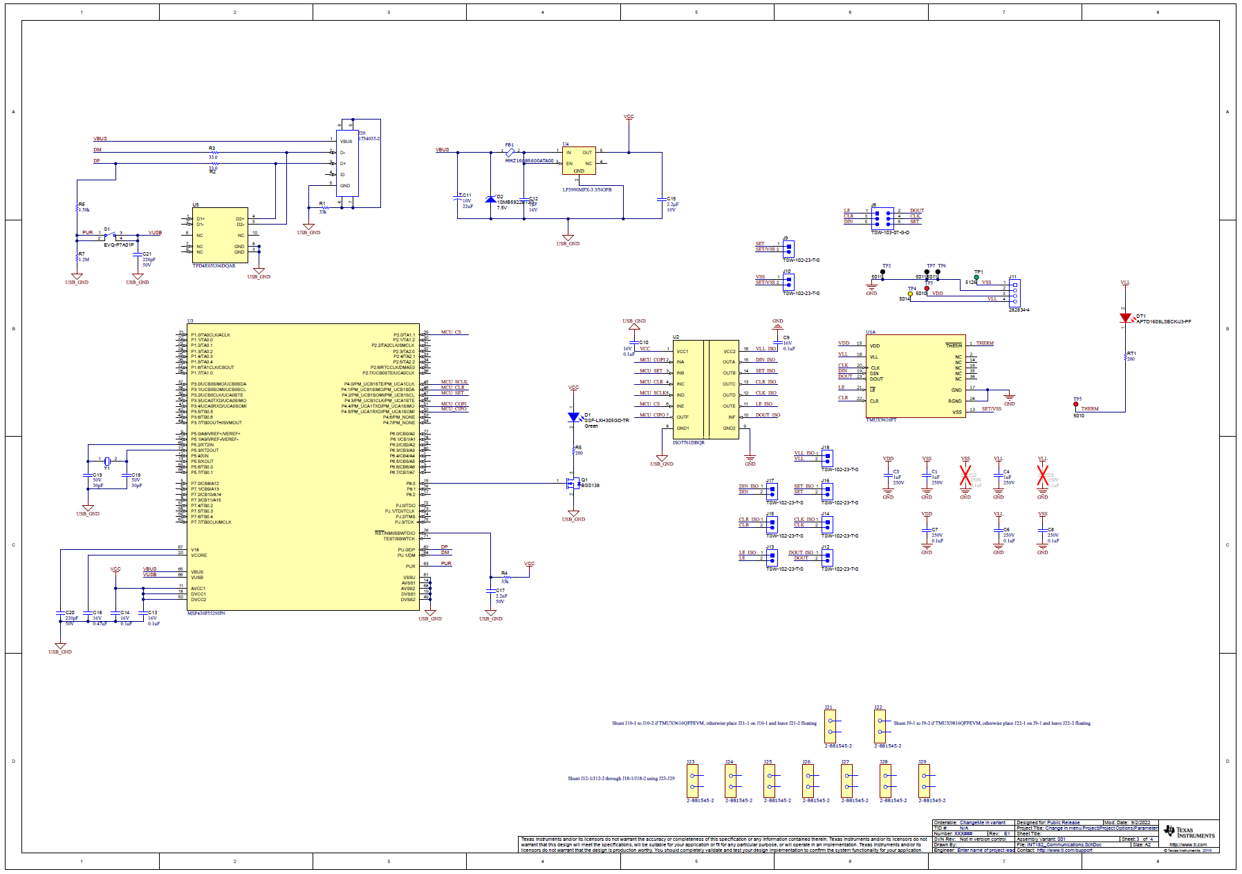 TMUX9616QFPEVM TMUX9616QFPEVM 原理圖