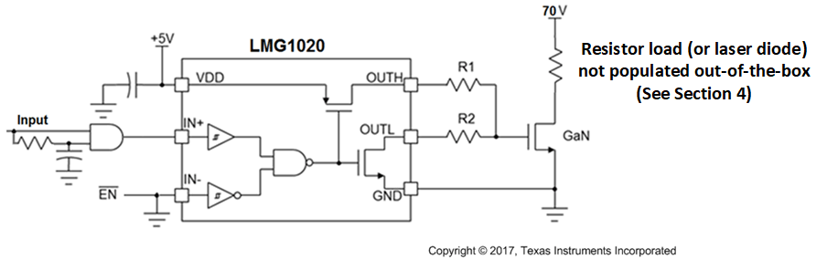LMG1020EVM-006 采用 LMG1020 的 LiDAR 功率級(jí)