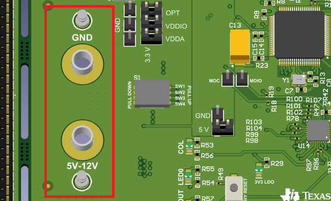 DP83826AEVM DP83826A EVM 電源接頭