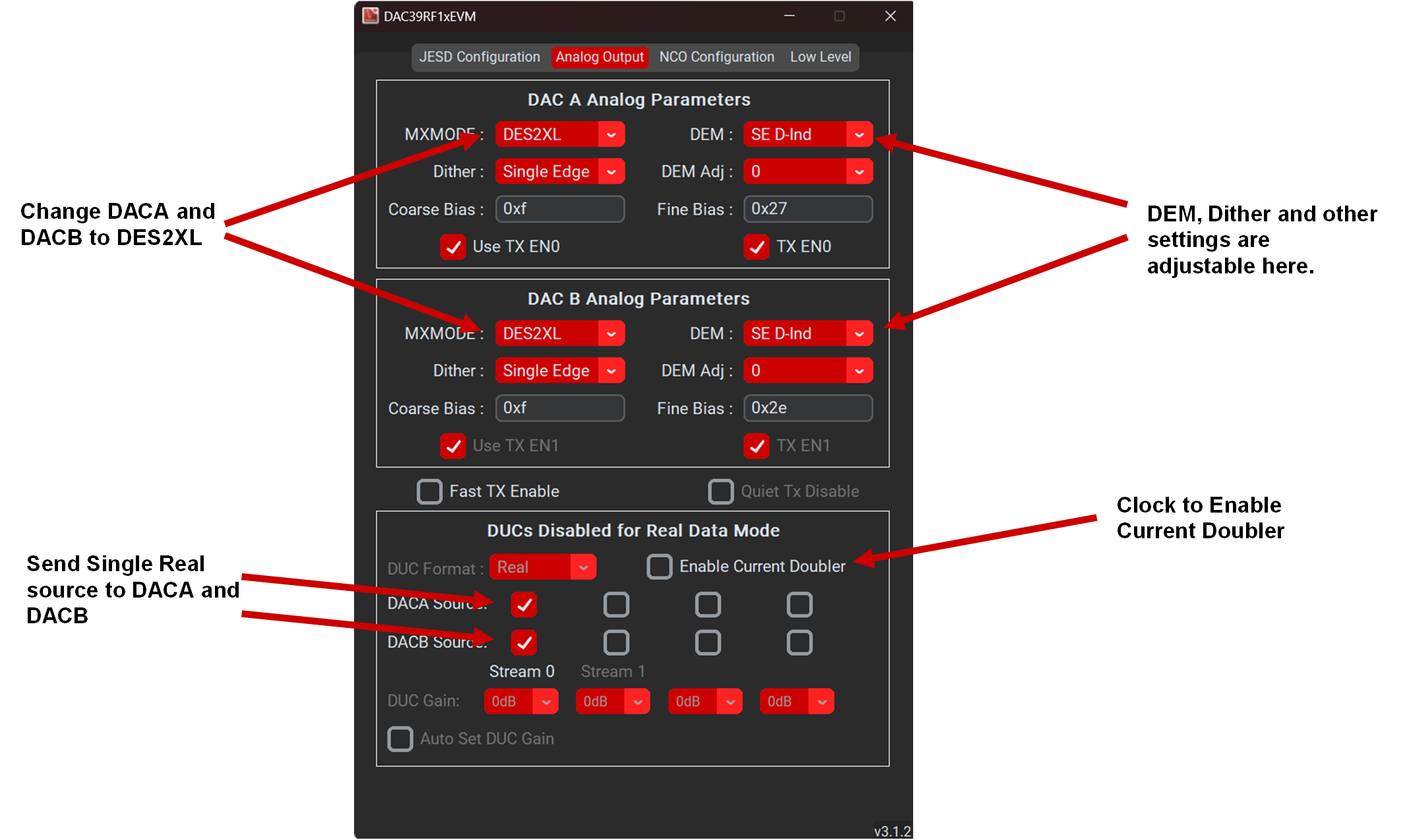 DAC39RF12EVM DAC39RF12EVM GUI 配置步驟，步驟 4