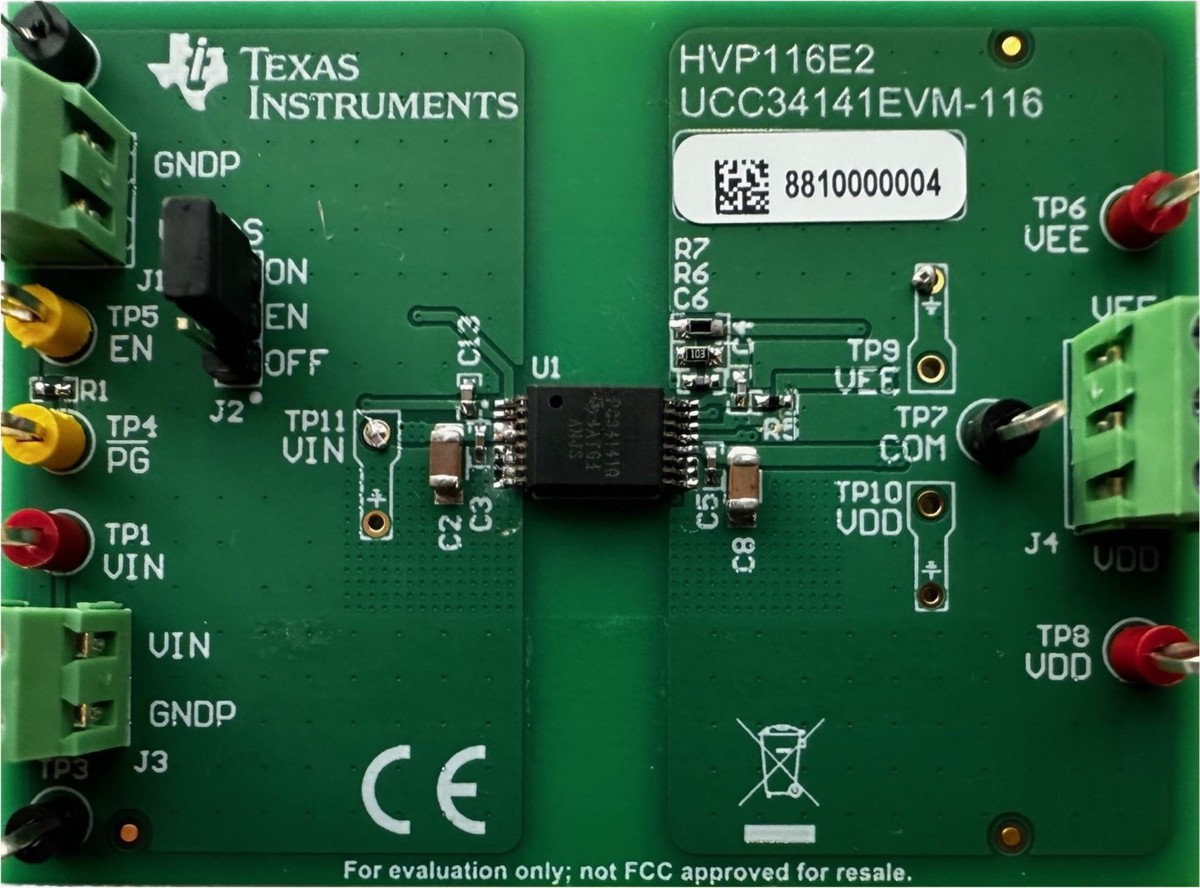 UCC34141EVM-116 UCC34141EVM-116 硬件板（頂視圖）