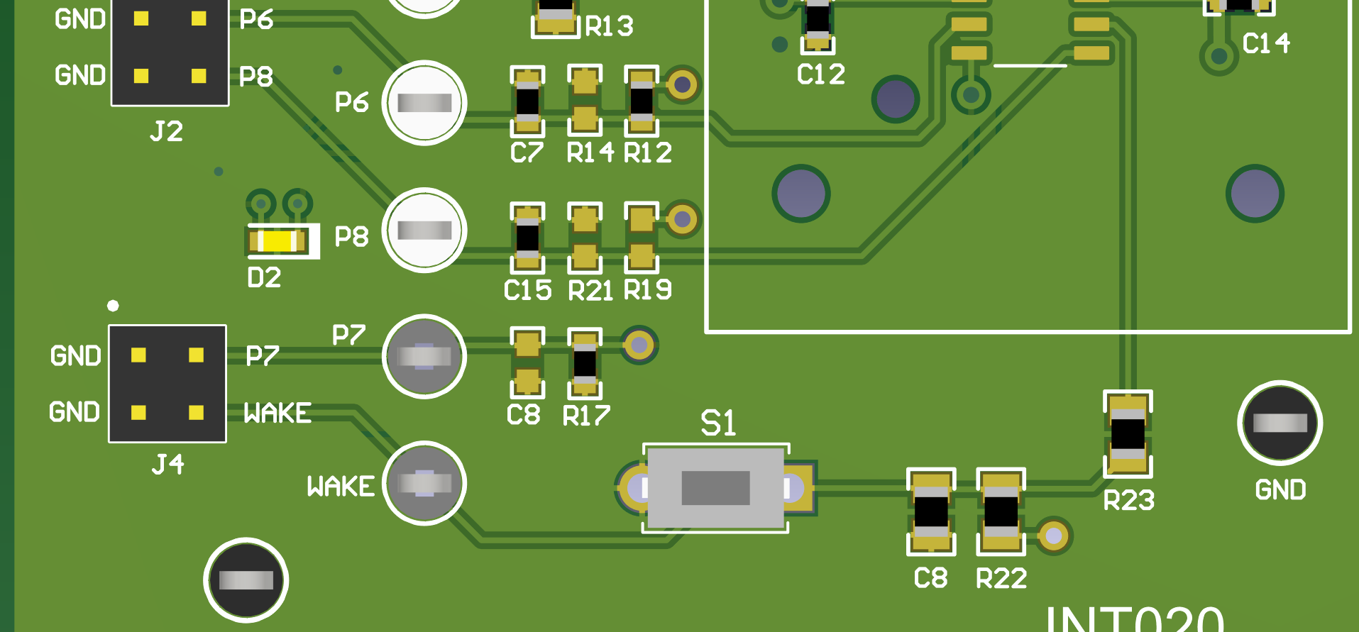 TCAN-SOIC14-EVM J4 電路板布局