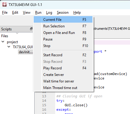 TX73L64EVM Latte GUI 窗口