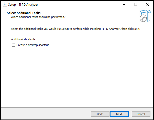 TI-PD-ANALYZER 創(chuàng)建 GUI 快捷方式