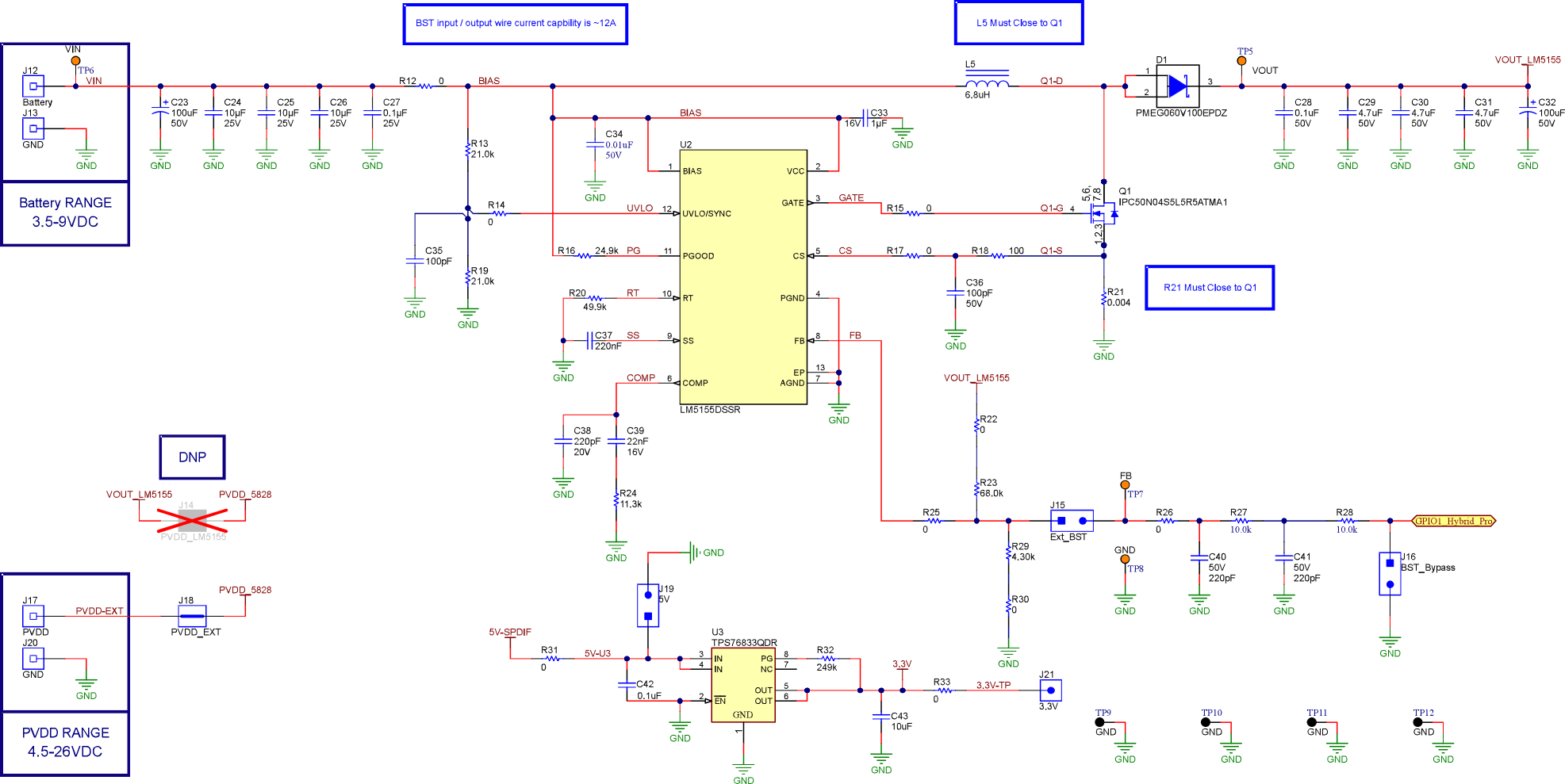 TAS5830EVM TAS5830EVM 原理圖（第 2 個(gè)，共 5 個(gè)）