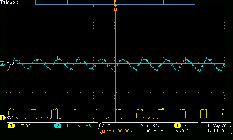 TPS7H4012EVM 輸出電壓紋波